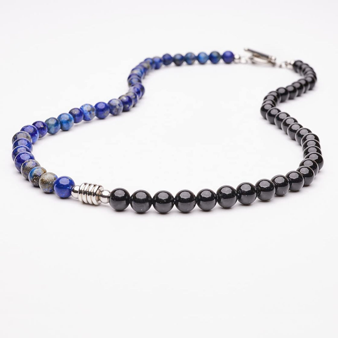 Handgemachte Herren Tigerauge Onyx Perlenkette Kette Natürliche Edelsteine Heilung Kristallschmuck (