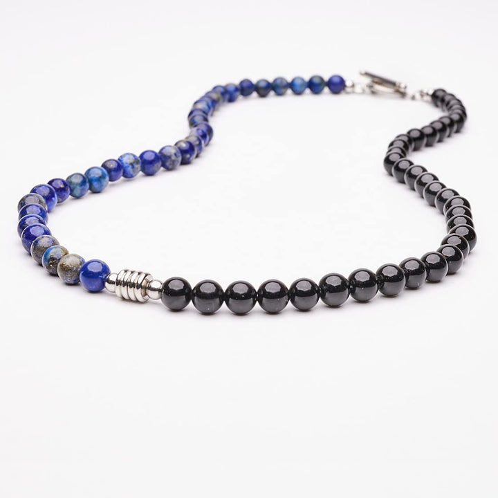 Handgemachte Herren Tigerauge Onyx Perlenkette Kette Natürliche Edelsteine Heilung Kristallschmuck (