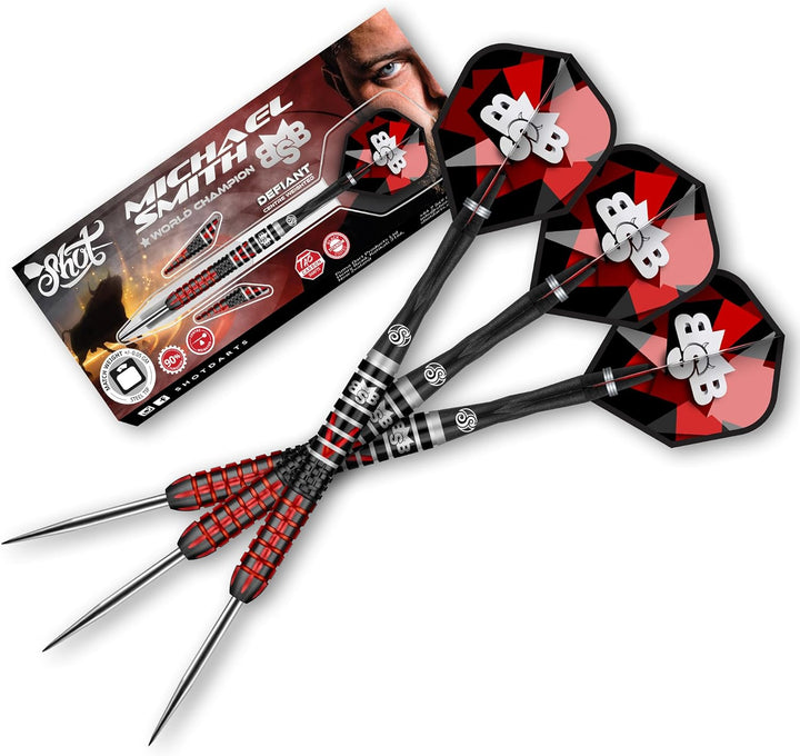 Shot! Steel Darts Michael Smith Bully Boy Defiant 90% Tungsten Steeltip Darts Steeldart Hochwertige