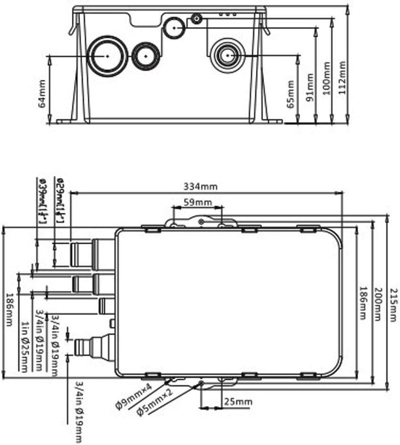 Duschpumpe, Duscha Haushaltspumpe 2,5m, Kompakte Boot Duschwanne Pumpe mit eingebautem automatischen