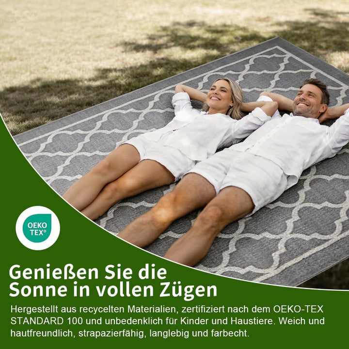 RV MURTS Outdoor Teppich Wetterfest, 160x230CM Leichtgewicht Camping Teppich, Aussenteppich Wasserdi