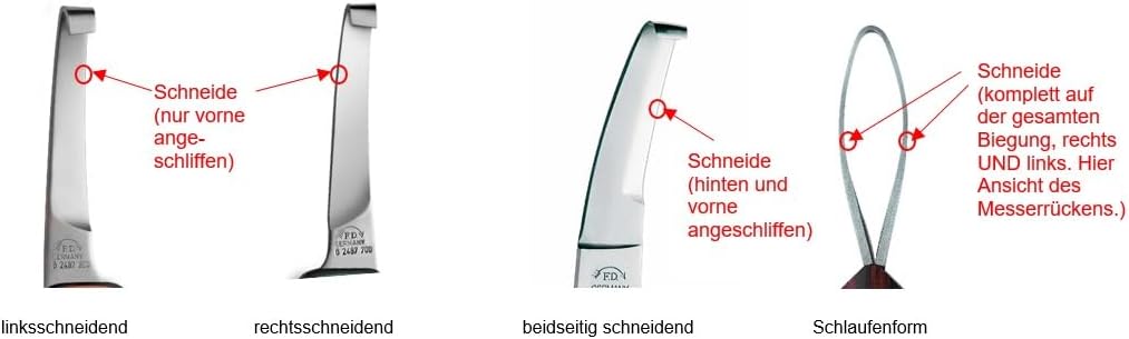 F.DICK Klauenmesser, Hufmesser EXPERT-GRIP 2K 2487 (rechts-kurz-schmal, extra scharfer Skalpell-Ansc