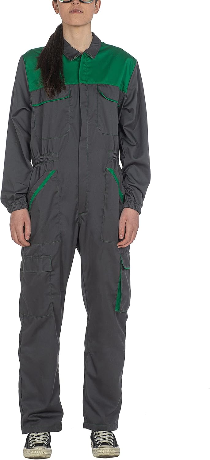 Arbeitsanzug mit Mehreren Taschen Arbeitsanzug, Grau / Grün