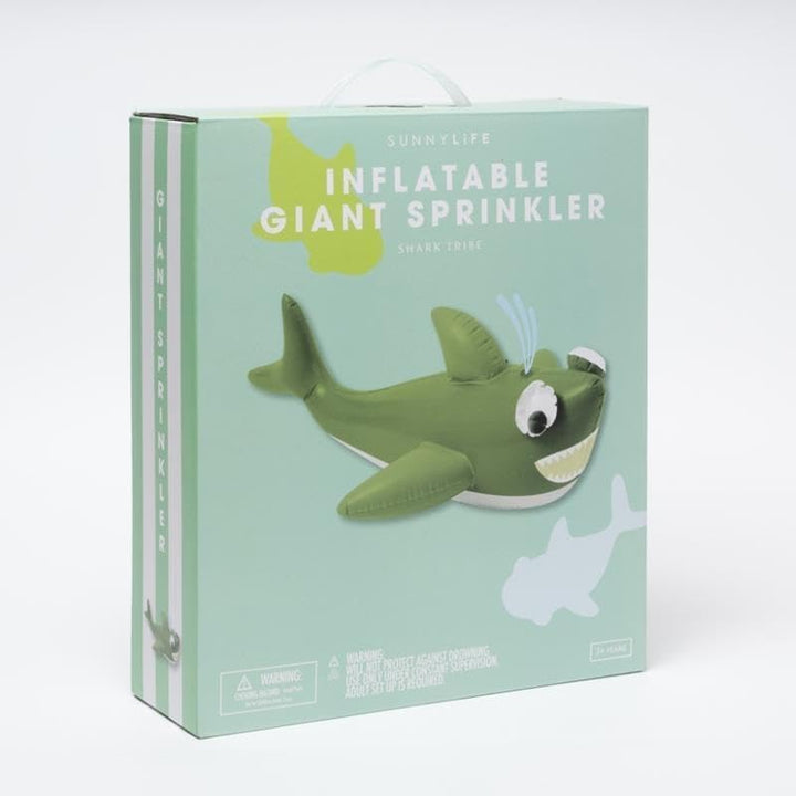 Sunnylife - Aufblasbarer Giant Regner - Shark Tribe, Khaki