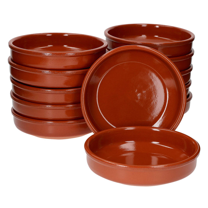 MamboCat Cazuela Schale Bruno Tonware I 12er Set I Ø 20 cm I Grösse L I Mediterran I Glasiert I Unik