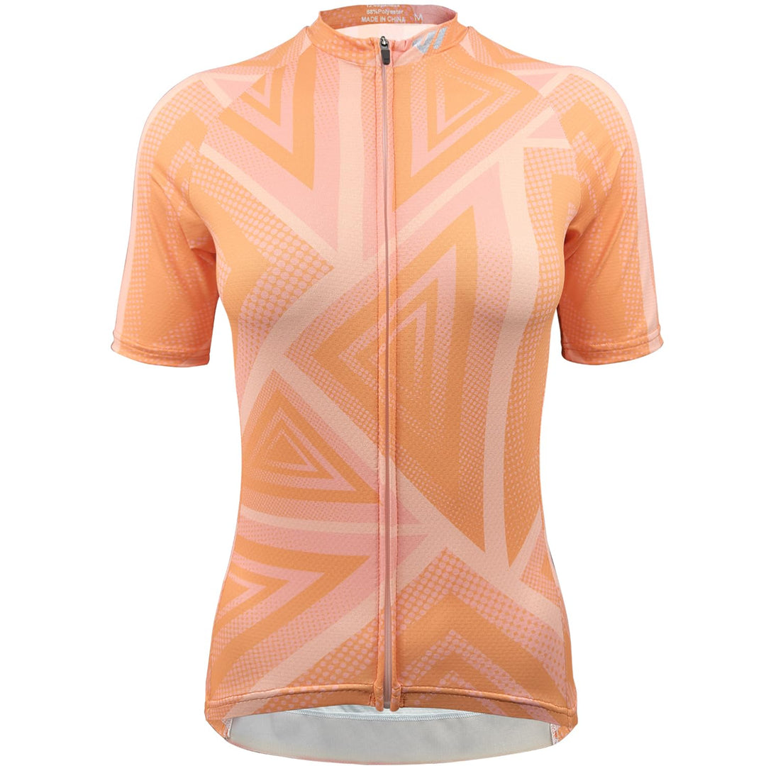 Wulibike Radtrikot Damen Langarm Fahrradtrikot Atmungsaktiv Rennrad Trikot mit 3 Rückentaschen 2-ora