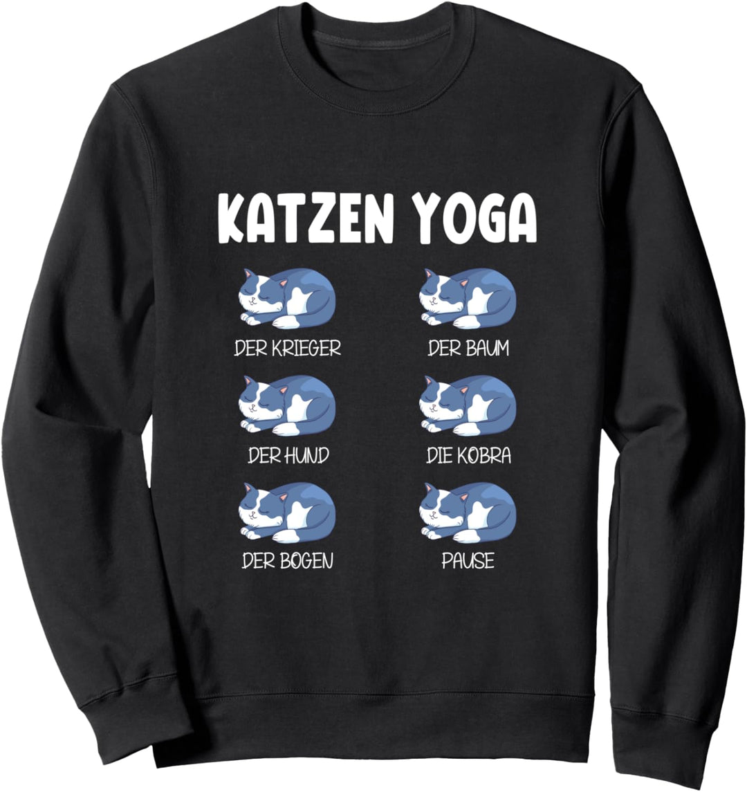 Katzen Yoga Outfit Damen Meditation Namaste Cat Yoga Katzen Sweatshirt