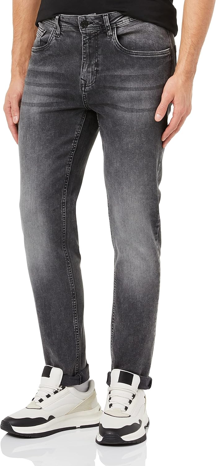 Street One MEN Herren Jeanshose 30W / 32L Dark Grey Stone Wash, 30W / 32L Dark Grey Stone Wash