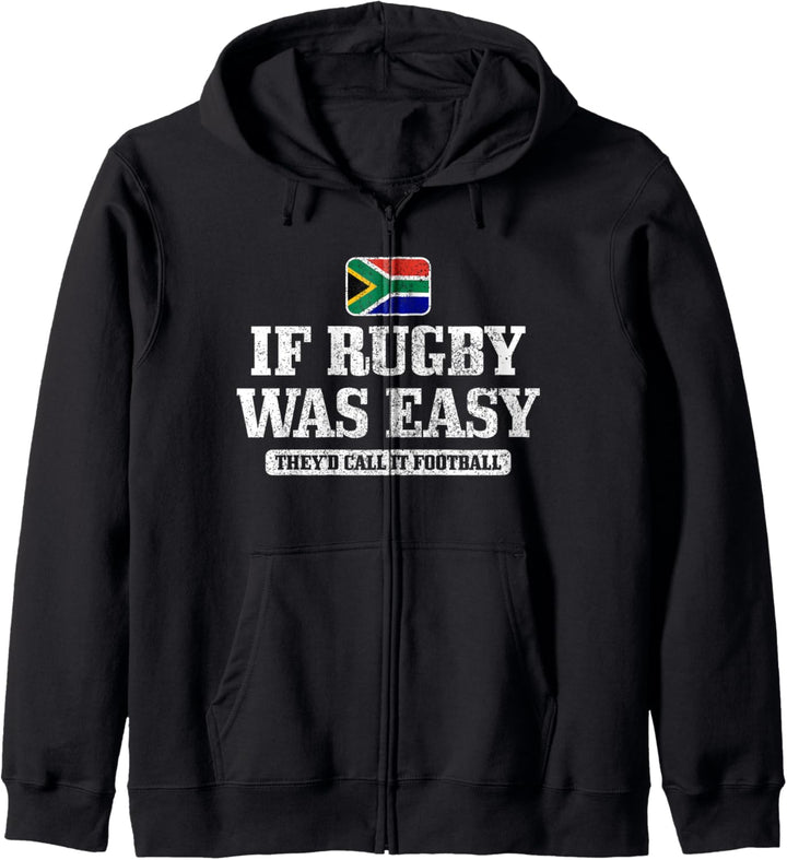 Südafrika Wenn Rugby einfach wäre, würde es Fussball heissen Kapuzenjacke