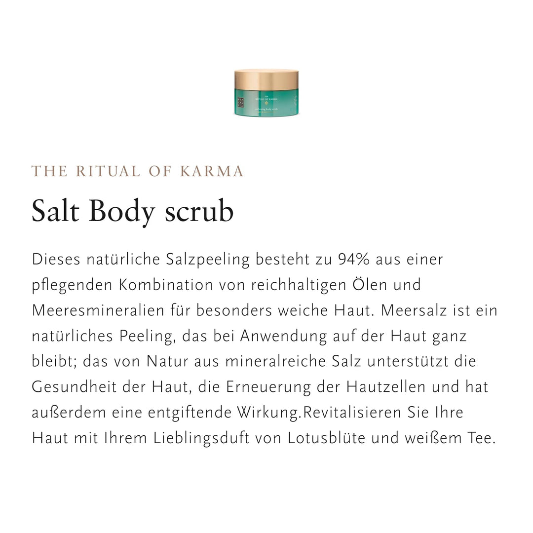 RITUALS Body Scrub The Ritual of Karma – Körperpeeling mit Lotus, weissem Tee, Salz und Meeresminera