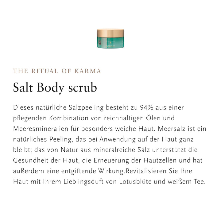 RITUALS Body Scrub The Ritual of Karma – Körperpeeling mit Lotus, weissem Tee, Salz und Meeresminera