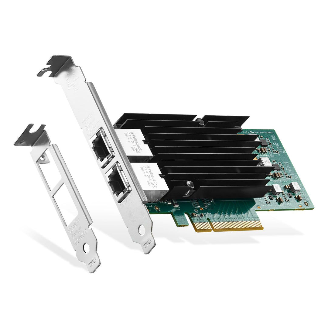 Binardat 2 Port 10G Ethernet PCIe Netzwerk Adapter, Intel X540 Chip LAN Controller, 10G/1G/100Mbps E