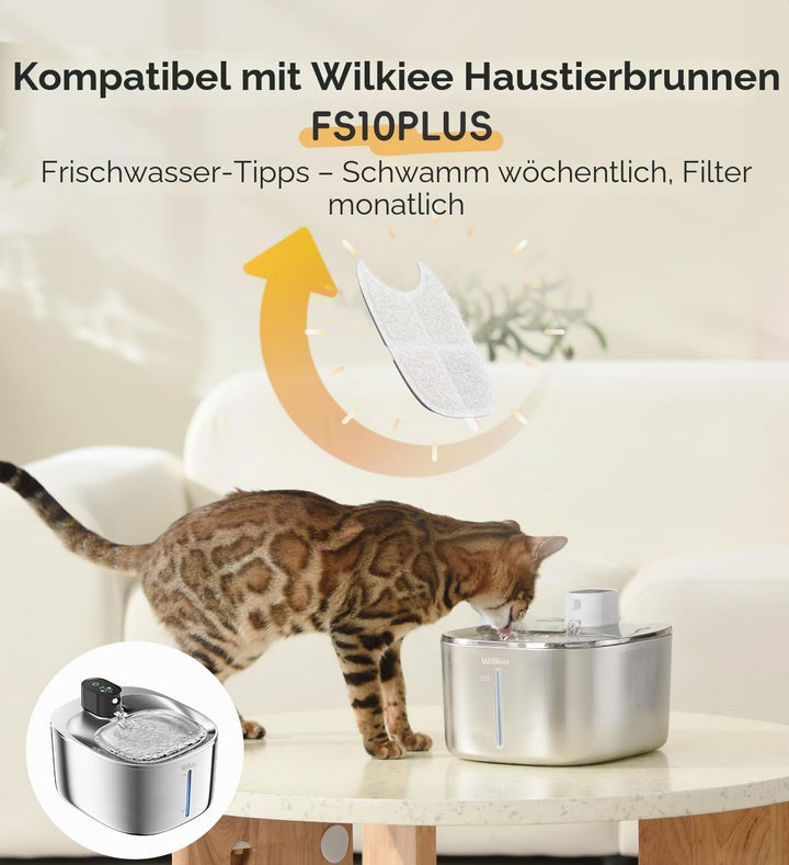 12er-Pack Filter, Ersatzfilter für FS10 Plus, 6-lagiger Filter (Weiss, 12 Filters + 12 Schwämme &amp; 12