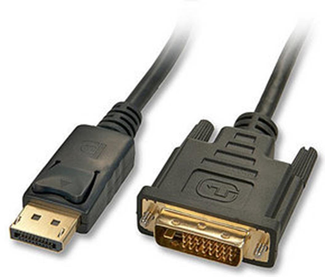 LINDY 41490 1m DisplayPort an DVI Kabel, Schwarz