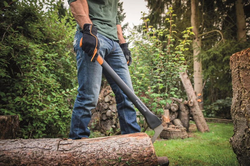 Fiskars Lange Hand-Sappie zur Holzbearbeitung, Länge: 78,5 cm, Gehärtete Stahlklinge/Glasfaserverstä