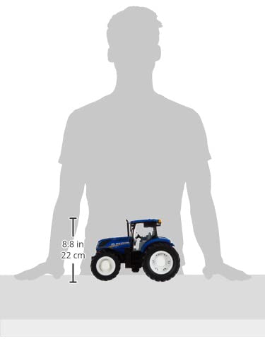 TOMYBritains 43156A1 New Holland, T7.270 Kinder Traktor mit Sound und Licht mit Schaufel zum Ansteck