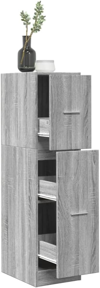 vidaXL Apothekerschrank, Ausziehschrank mit Stauraum, Allzweckschrank für Wohnzimmer Büro, Nischensc