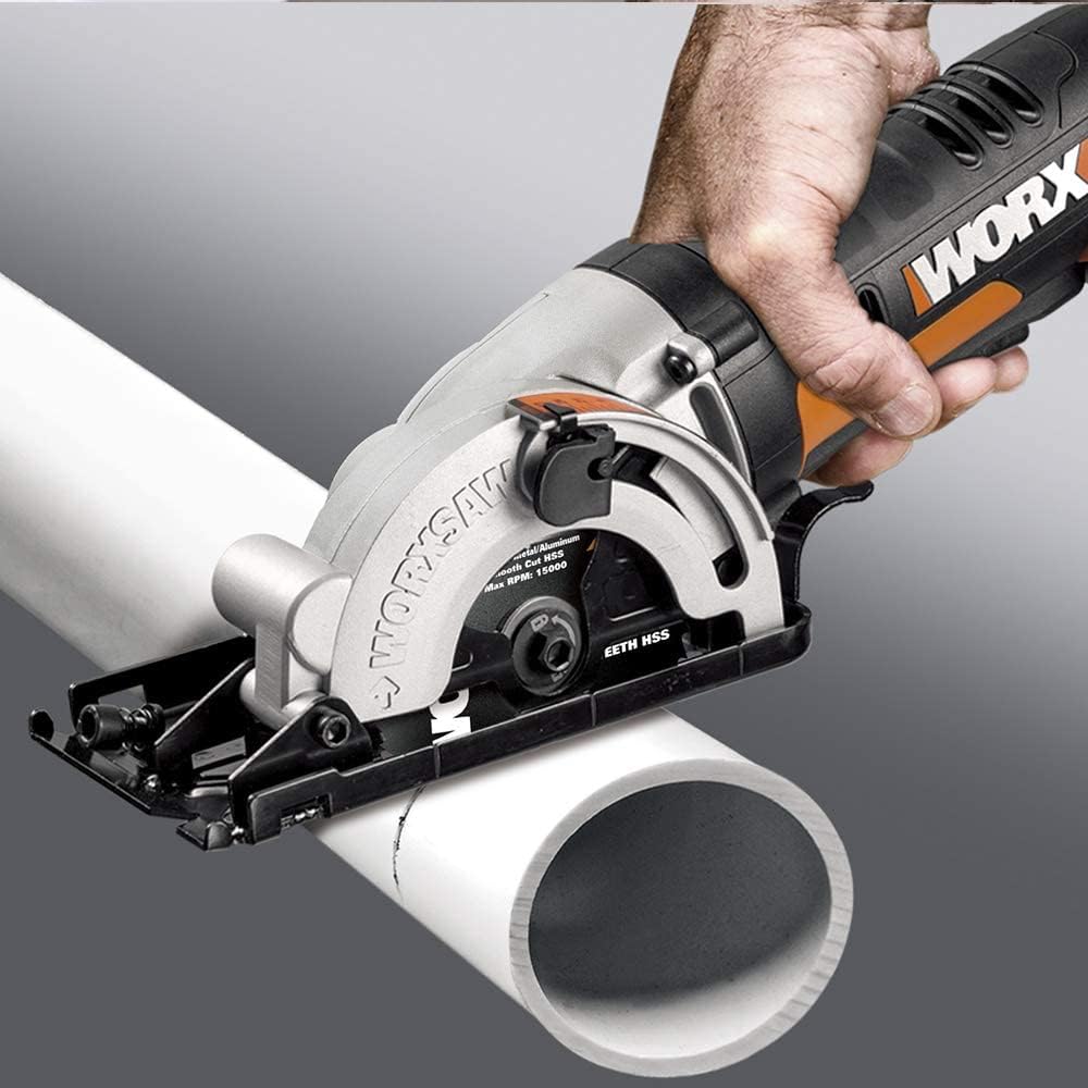 WORX WX527 Akku Handkreissäge WorxSaw 20V - Tauch- und Sägeschnitte bis zu 27mm, Einhandbedienung, I