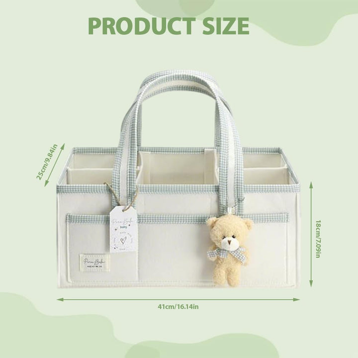 Baby Windel Filztasche, Wickeltisch Organizer Aufbewahrungskorb, Baby Windel Caddy aus Filz mit Hera