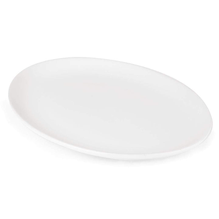 Olympia Athena Hotelware Ovaler Coupe Teller - 254x197mm 10x7 3/4" (Box 12), Weiss