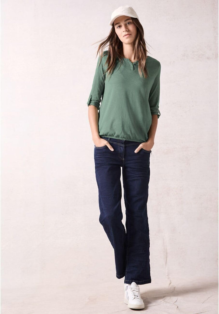 Cecil Damen T-Shirt M Raw Salvia Green, M Raw Salvia Green