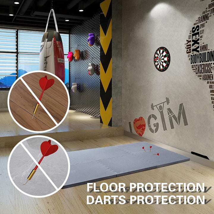 Bodenschutzmatte Sportmatte Puzzlematte Fitnessmatte rutschfest Bodenschutz Pool Unterlegmatte | 58x