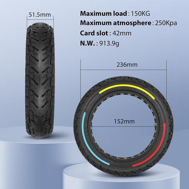 HPGAAVD 10×2.125 E Scooter Solid Reifen，10 Zoll Vollgummireifen e scooter für Ninebot F20 F25 F30 F4