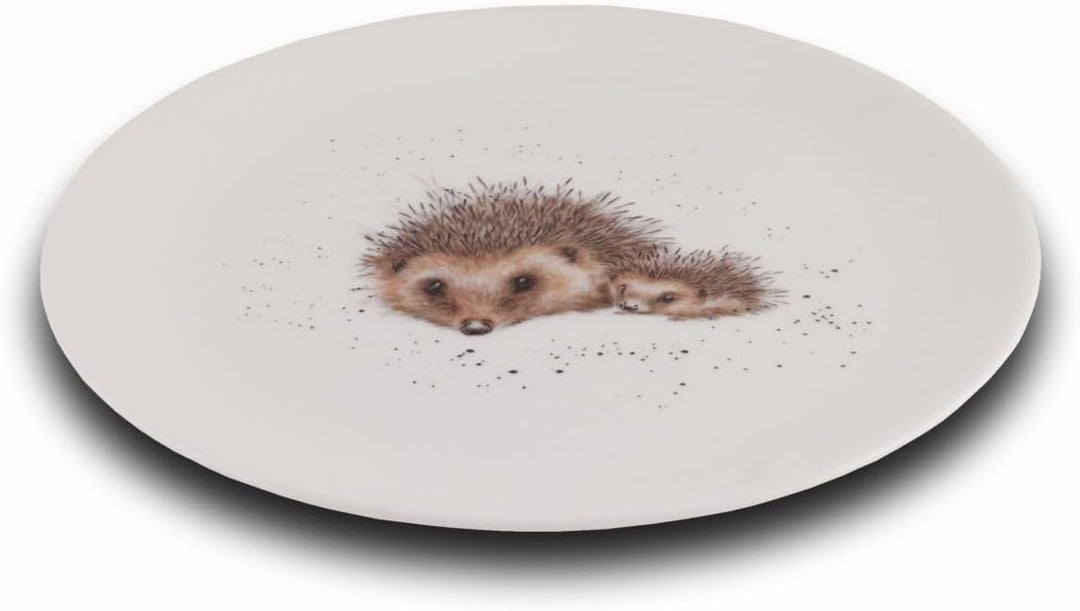 Wrendale Designs Porzellan-Kuchenteller Igel-Mama mit Kind ca. 20,5 cm D für Frühstück Kaffee & Kuch