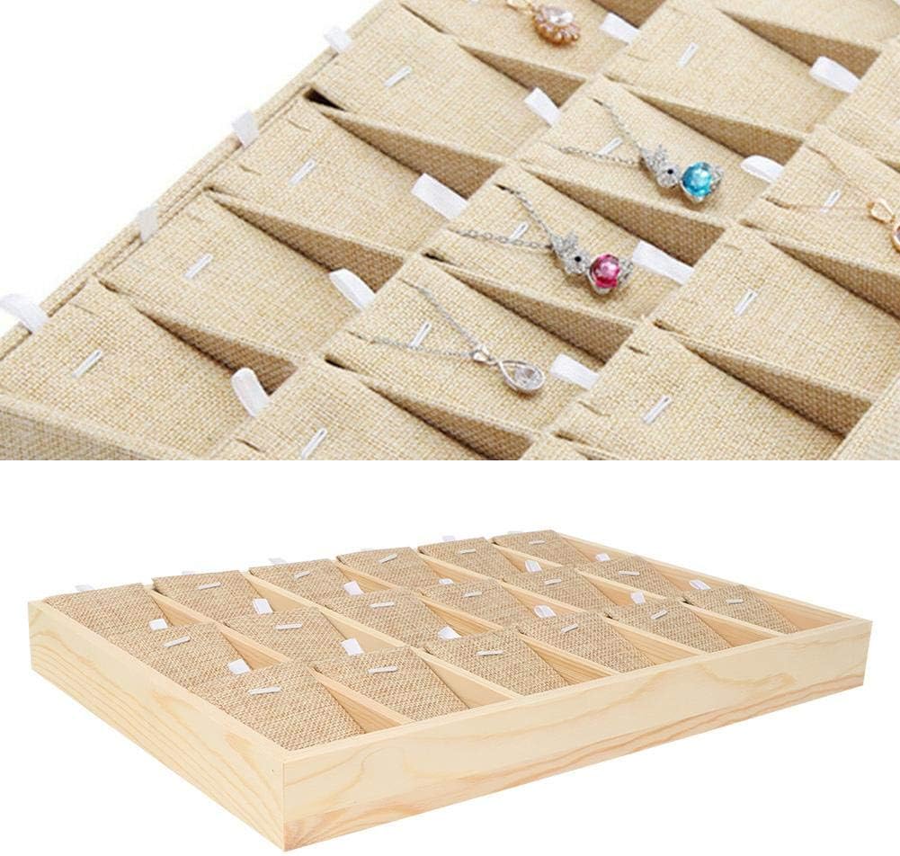 Zerodis Schmuckablage Holz Samt Tablett Vitrine Aufbewahrungskoffer Holz Samt Schmuck Display Schmuc