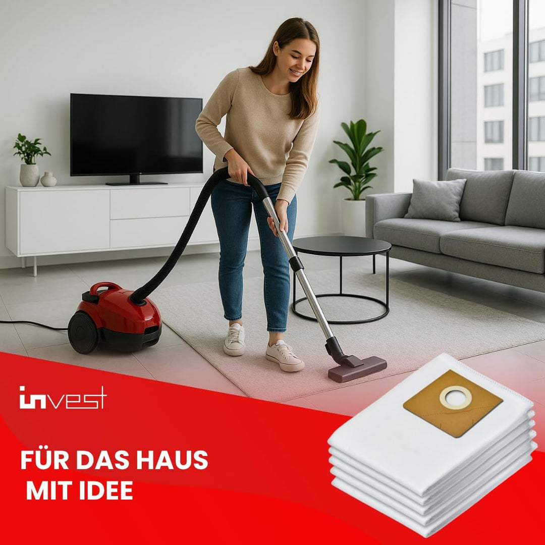 Invest - Staubsaugerbeutel, Beutel kompatibel mit Kärcher: NT351, NT 361, NT 25/1 Ap, NT 35/1 Ap, NT
