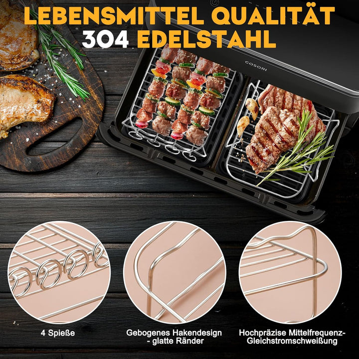 COSORI Heissluftfritteuse Zubehör für COSORI Dual Blaze TwinFry XXL 10L - COSORI Heissluftfritteuse