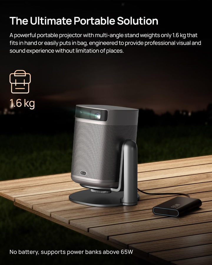 XGIMI MoGo 2 Pro Beamer, 1080P Beamer, mit Mehrwinkelständer, WiFi und Bluetooth, 4K Unterstützt, He