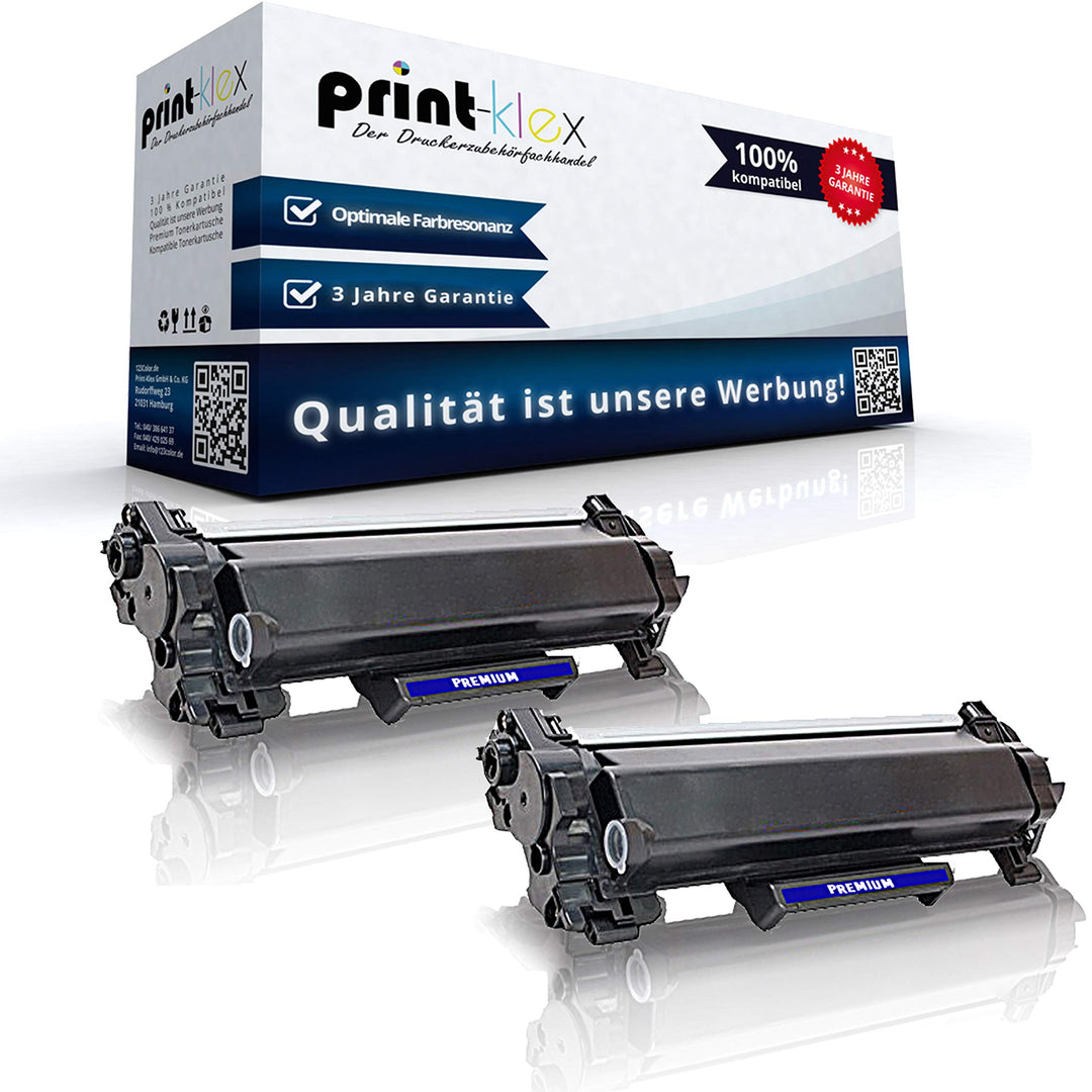 2X Kompatible Toner für Brother MFC-L2710 MFC-L2710DN MFC-L2710 MFC-L2710DW MFC-L2712 MFC-L2712DN MF