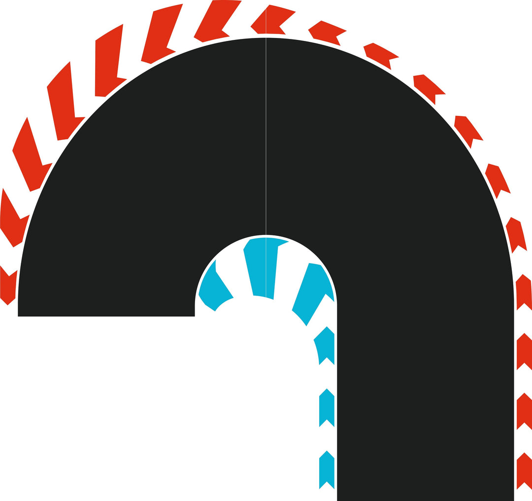 Track Pack Hairpin Curves, Extension Set mit 2 Stück, 180° Haarnadelabschnitte, 1 rechts und 1 Links