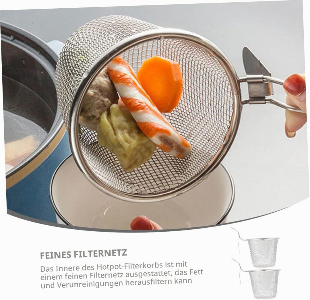 TOPBATHY Nudelsieb Gastro 4 Stück Sieb Aus Edelstahl Tagliatelle-nudeln Spaghettios Hot-pot-sieb Hot