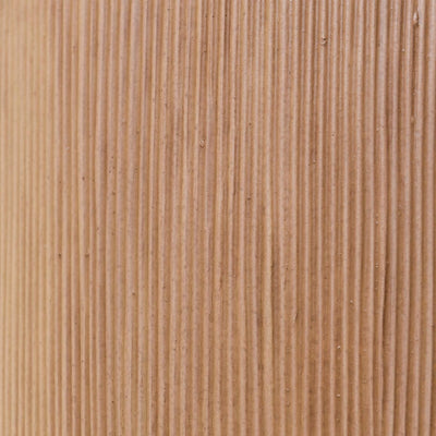 VIVANNO Pflanzkübel Pflanzgefäss Blumenkübel Fiberglas City Beige - 80x37 80x37 cm Beige Geriffelt,