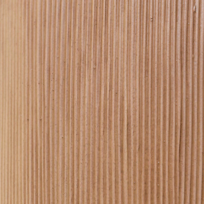 VIVANNO Pflanzkübel Pflanzgefäss Blumenkübel Fiberglas City Beige - 80x37 80x37 cm Beige Geriffelt,