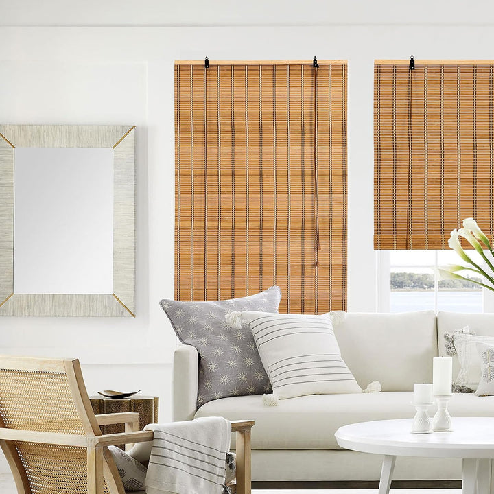 Cy.curtain bright Bambusrollo Bambus Rollo Sonnenschutz und Sichtschutz Rollo,für Fenster Und Türen,