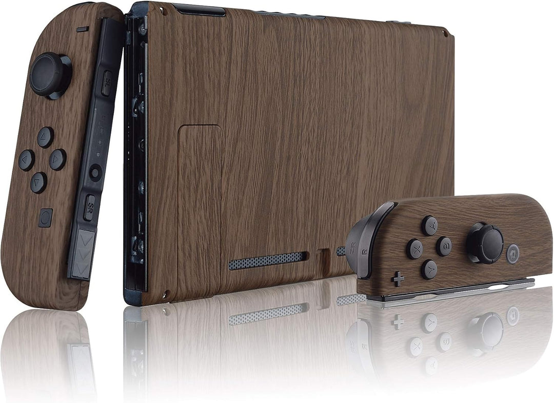 eXtremeRate Hülle Case für Nintendo Switch Joycon/Konsole, Rückgehäuse&Kickstand für Switch Console,