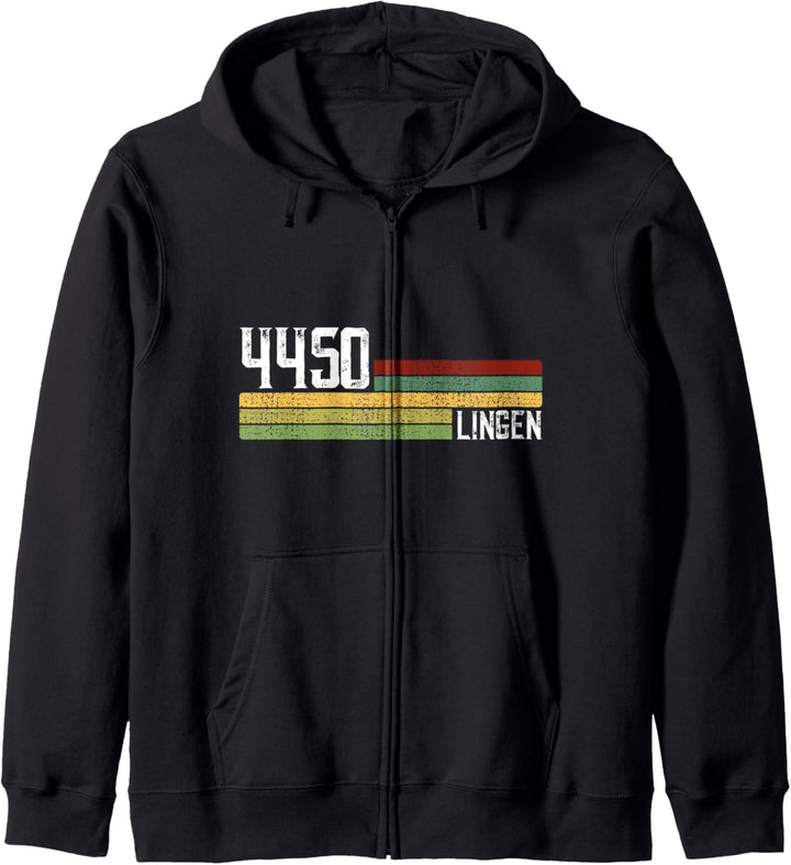 4450 Lingen Retro Alte PLZ Vintage Schild Kapuzenjacke