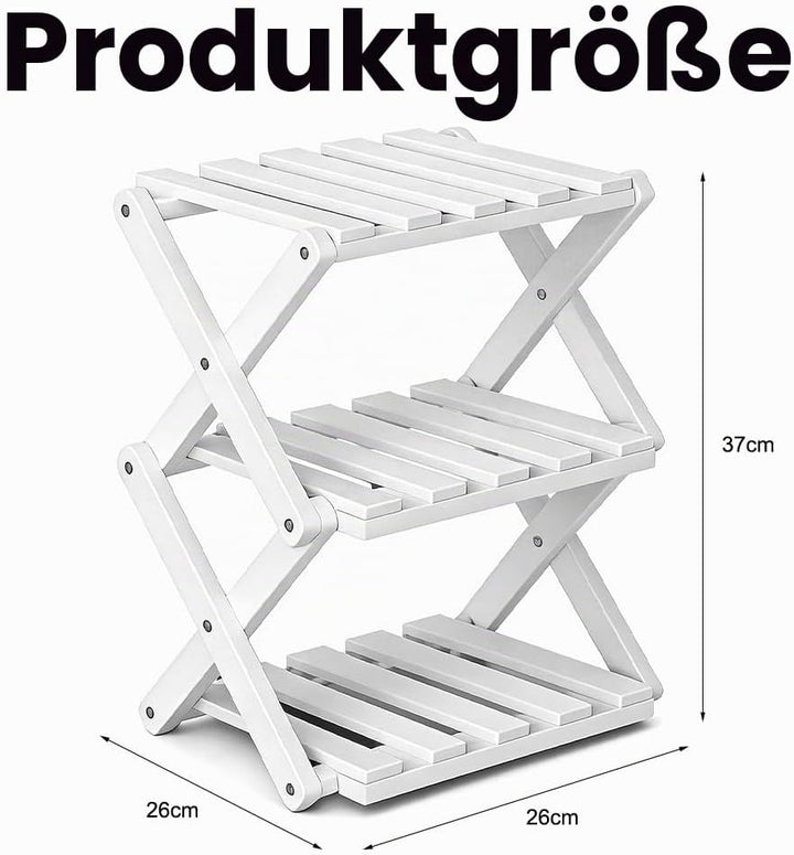Gohytal Schuhregal Kleines, Faltbar Keine Installation, Freistehendes Mini Schuhregal für Camping, F