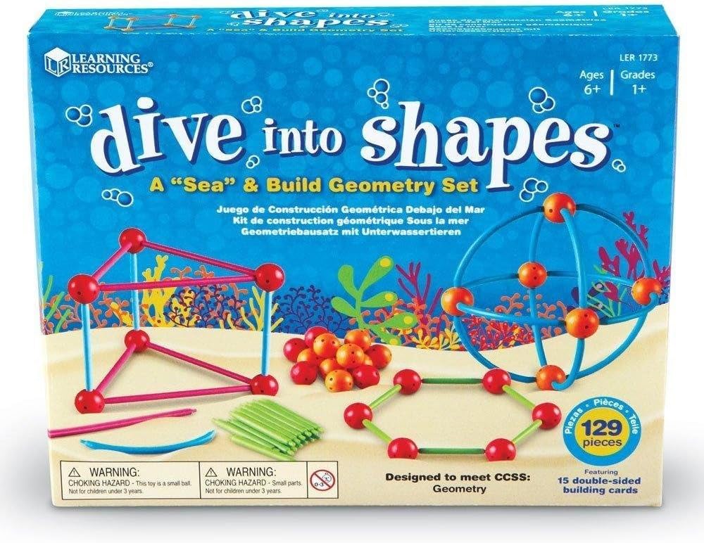 Learning Resources Dive into Shapes! Geometrieset zum Bilden von Formen rund um das Thema Meer