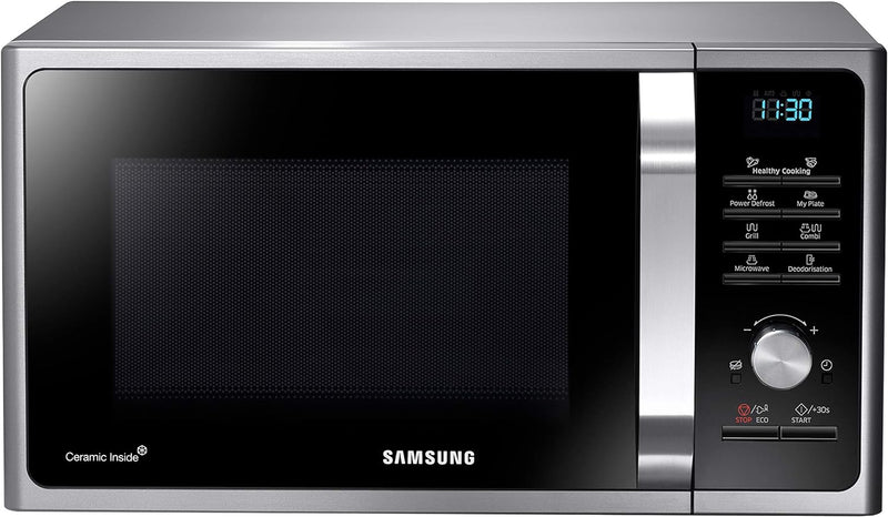 Samsung MG2BF303TCS/EG Mikrowelle mit Grill, 900 W, 28 ℓ Garraum (Extra gross), 51,7 cm Breite, Powe