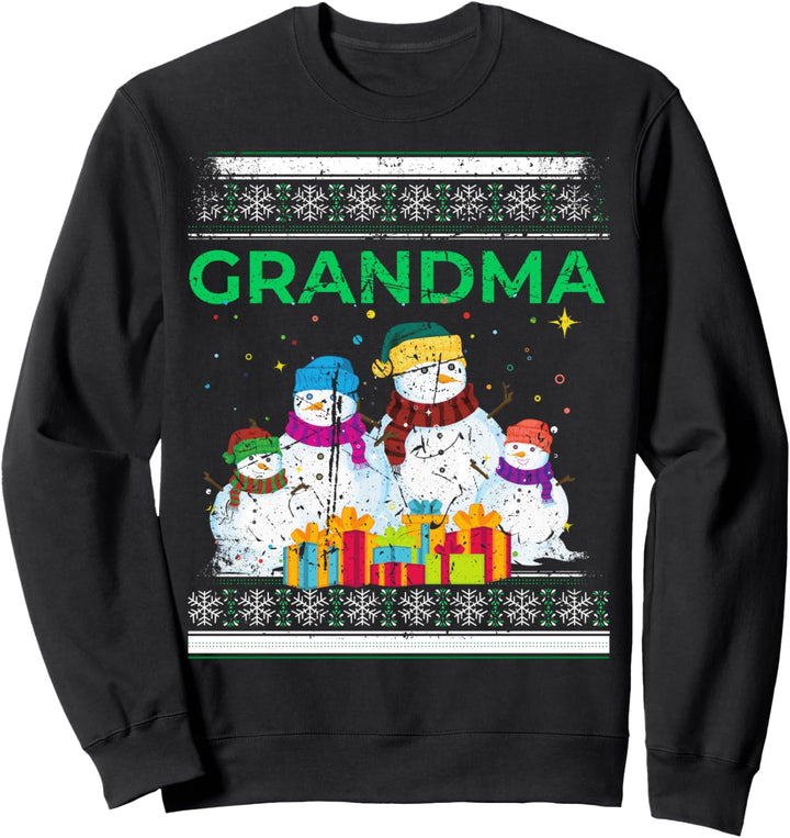Oma Retro Vintaged Distressed Ugly Christmas Sweater Sweatshirt