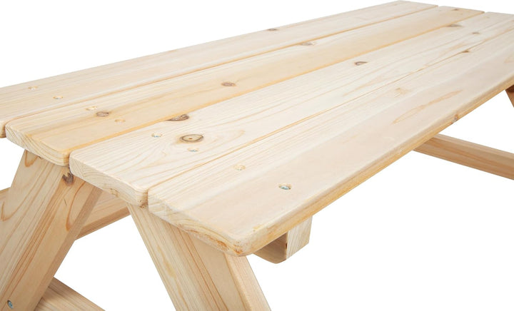 Small Foot Picknicktisch für Kinder, Vollholz, 12830 | Sitzgruppe mit zwei Bänken, Für Innen- und Au