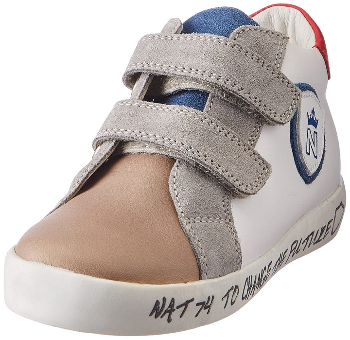 Naturino Korey 2 HIGH VL-Ledersneakers 21 EU Weiss Grau, 21 EU Weiß Grau