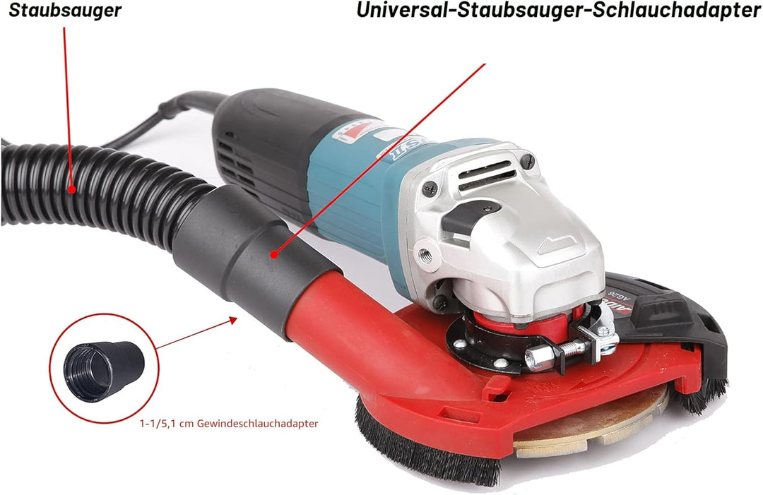 Aidelife Absaughaube mit Bürsten für Winkelschleifer 115/125mm, 125mm
