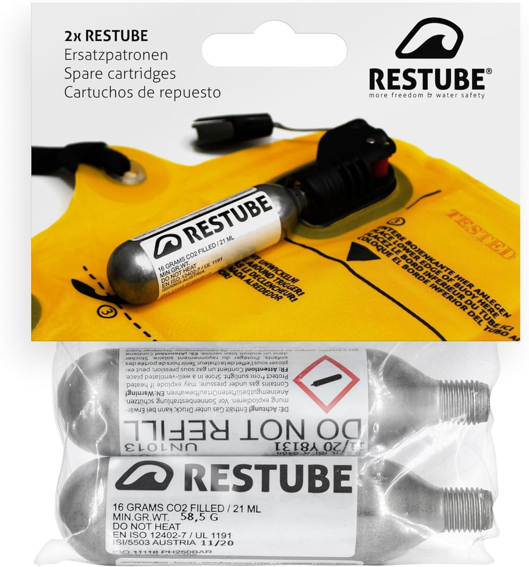Restube Extreme Wildwasser Starter-Set Schwimmboje für Raue Bedingungen – Enthält One-Pull Aufblasba