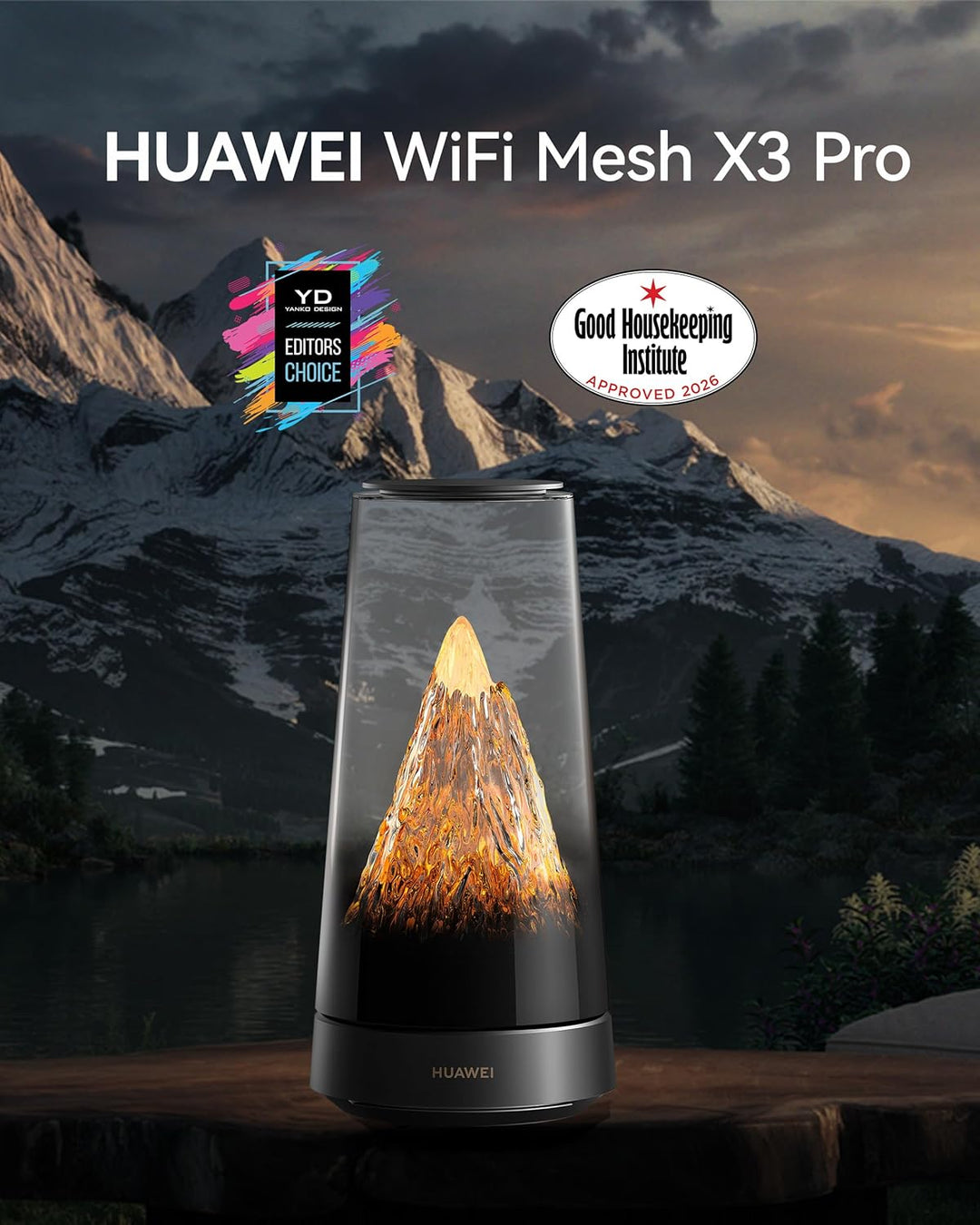 Huawei WiFi Mesh X3 Pro (1 Pack) Router, Dual-Band Wi-Fi 7 BE 3600, nahtloses Roaming, einfache Einr
