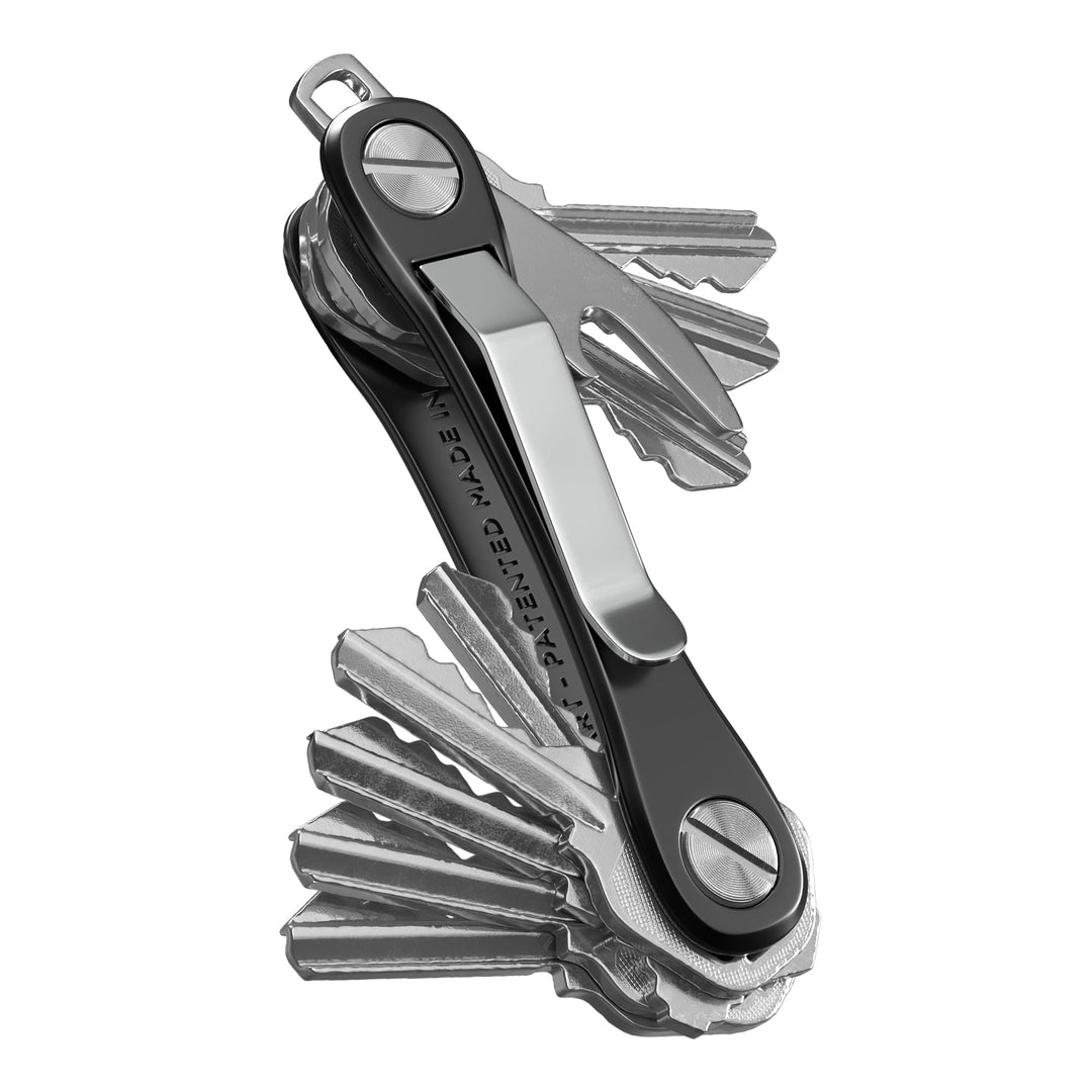 KeySmart Rugged - Multi-Tool Schlüsselhalter mit dem Flaschenöffner und Taschen Clip (bis zu 14 Schl